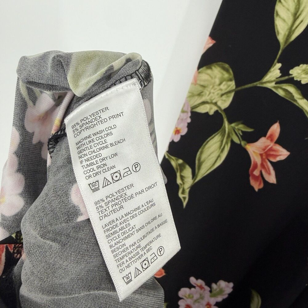 Tommy Bahama Dress Large Womens Black Tropical Floral Twist Front Maxi Resort - Picture 8 of 9